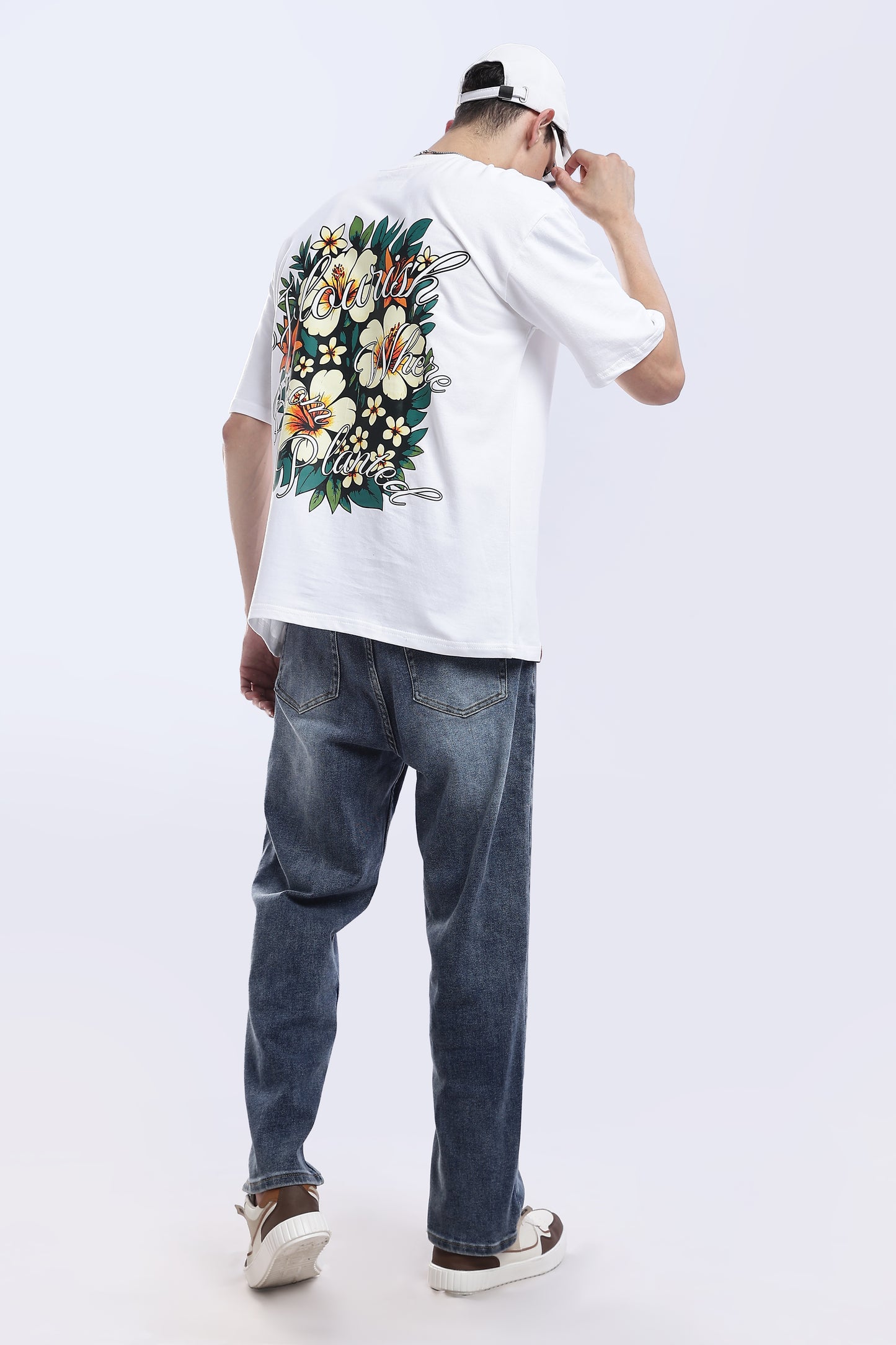 Flourish in Full Bloom with Our Verdant Bloom Oversized T-Shirt