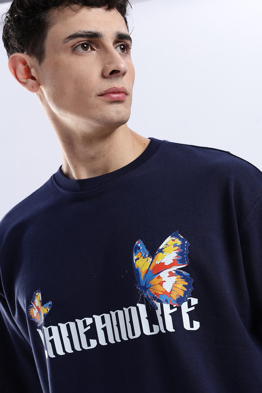 Navy Elysium Oversized Fit T-Shirt