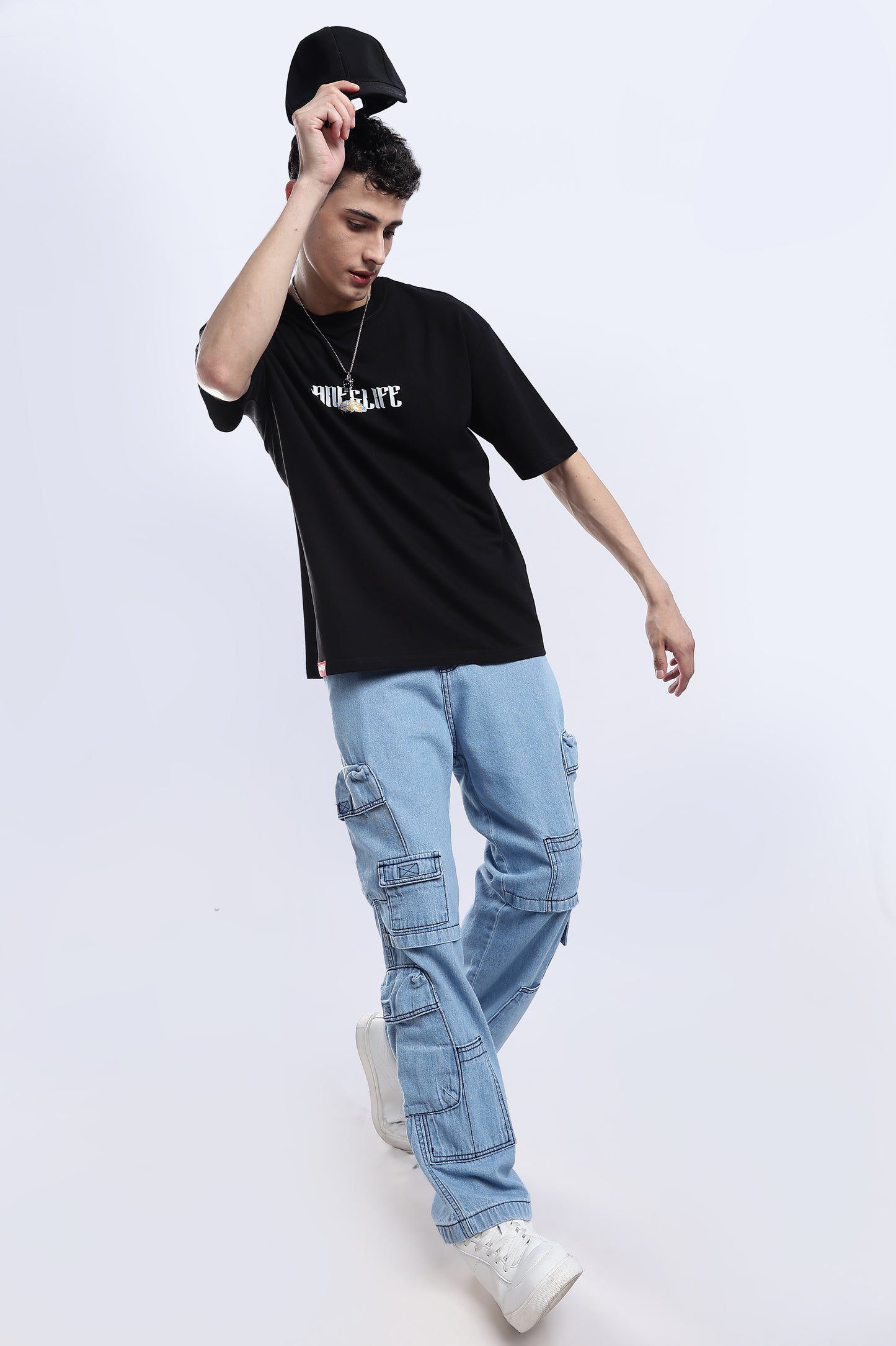 Black Zenith Oversized Fit T-Shirt