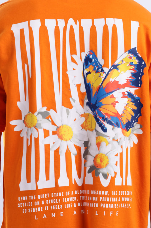 Orange Elysium Oversized Fit T-Shirt