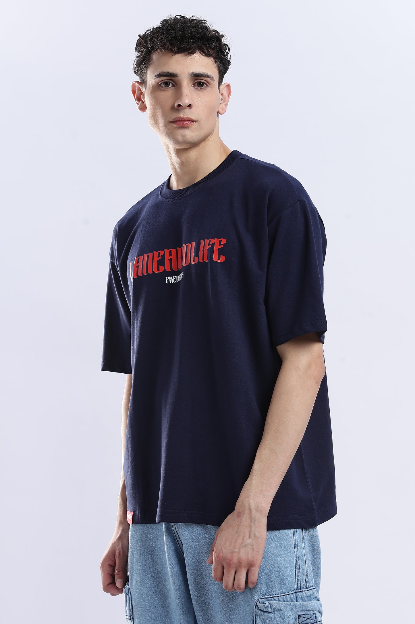 NAVY PREDATOR-LION T-SHIRT