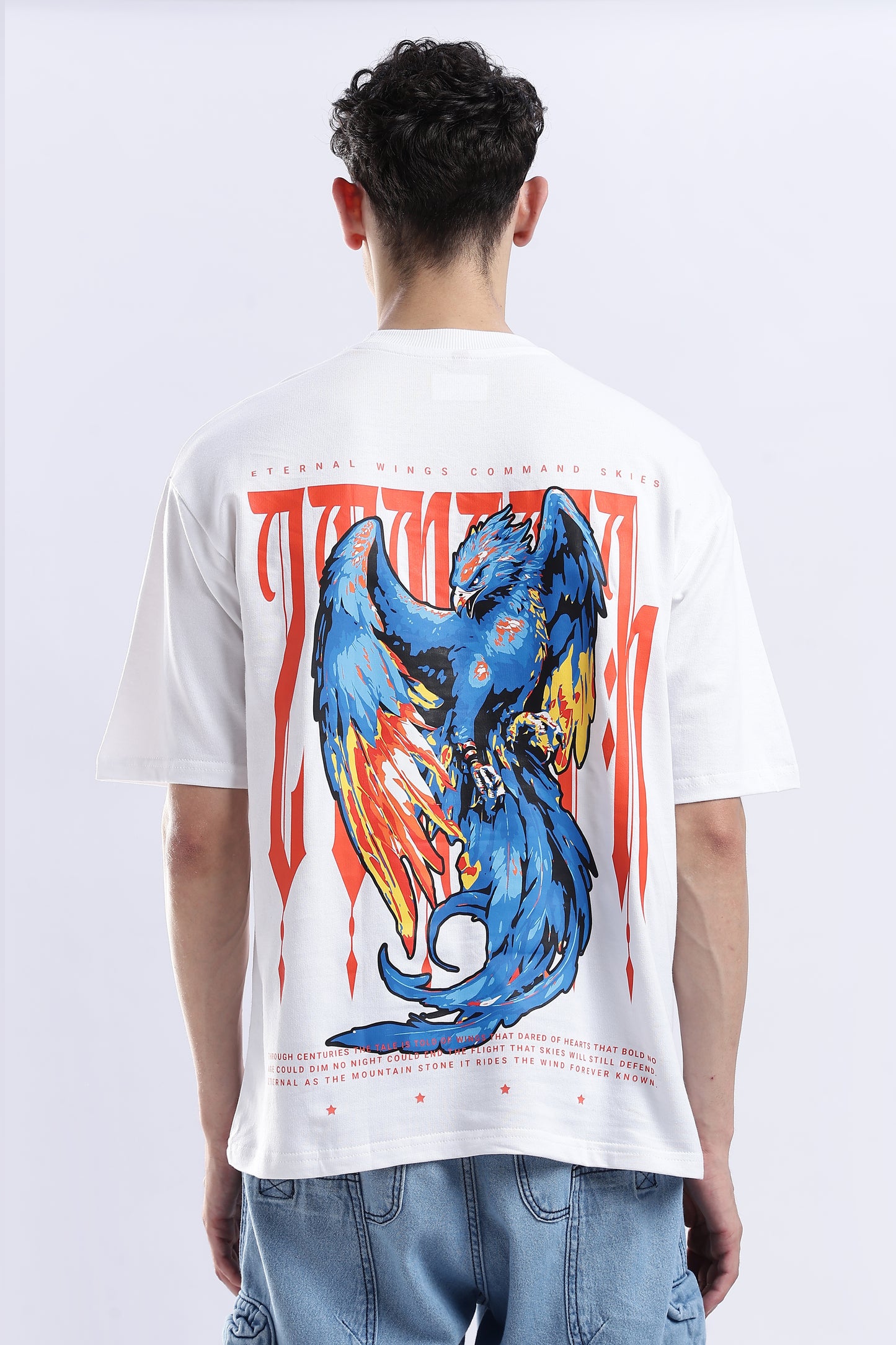 White Zenith Oversized Fit T-Shirt