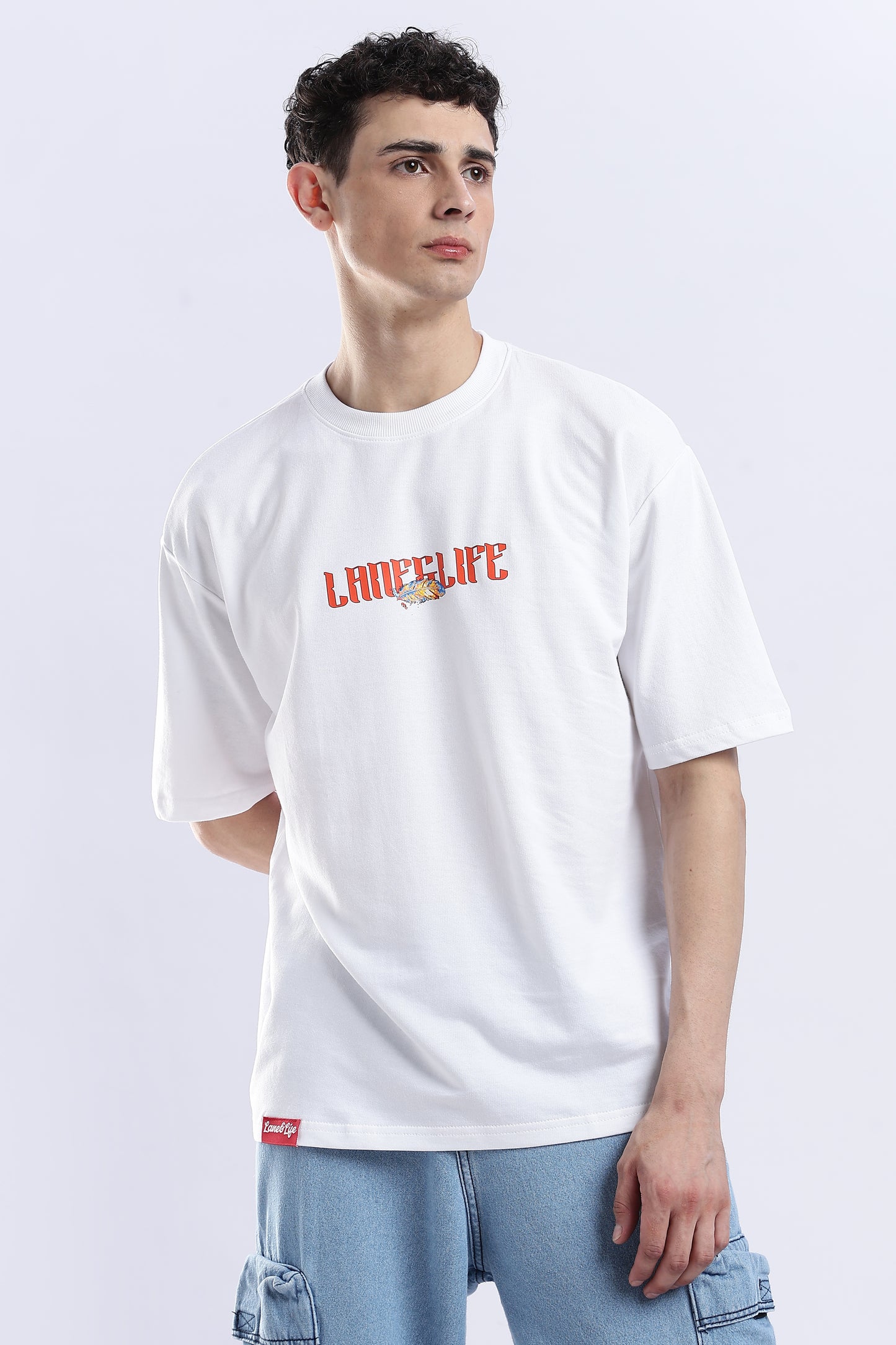White Zenith Oversized Fit T-Shirt