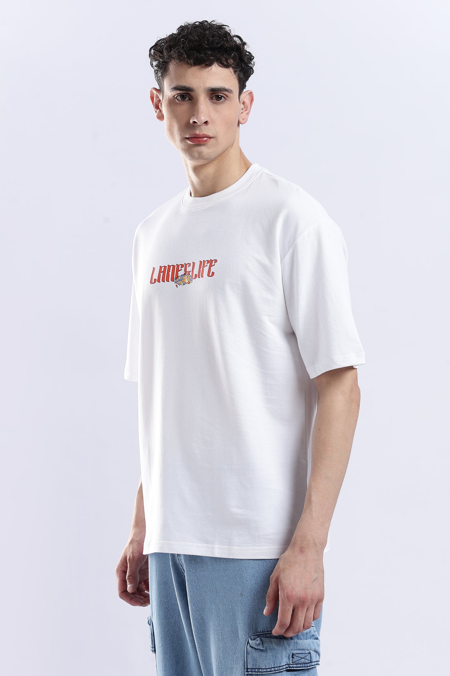 White Zenith Oversized Fit T-Shirt