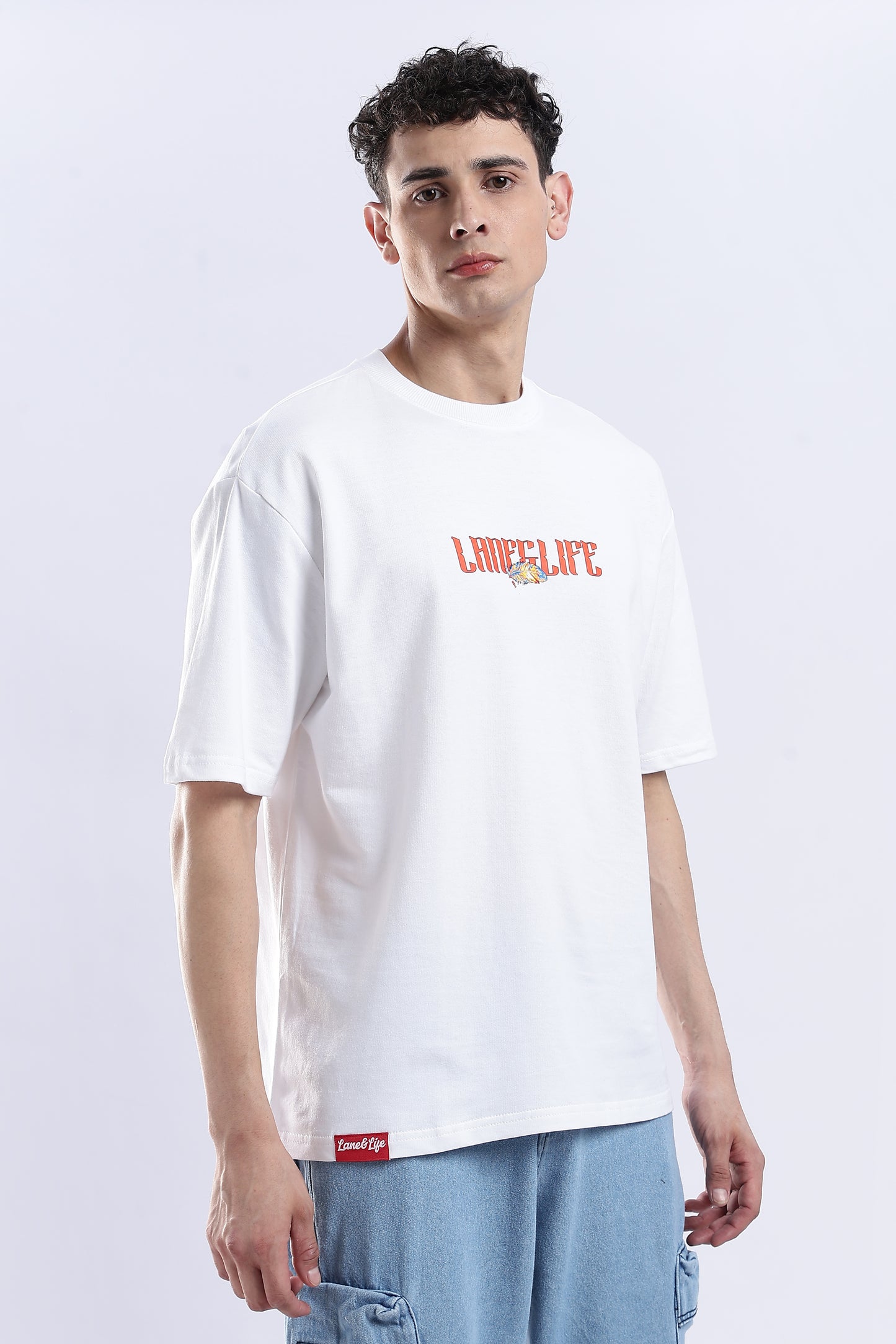 White Zenith Oversized Fit T-Shirt