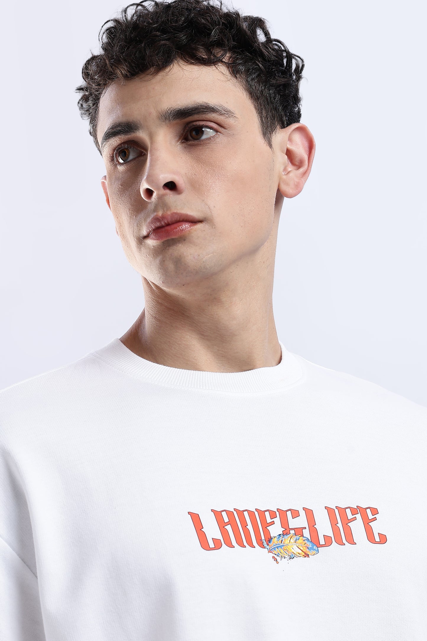 White Zenith Oversized Fit T-Shirt