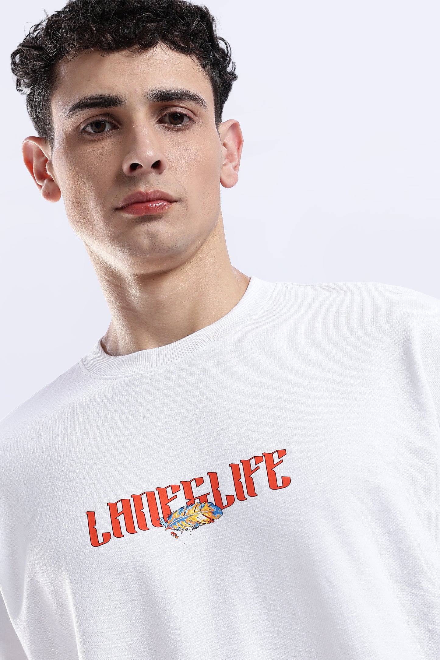 White Zenith Oversized Fit T-Shirt