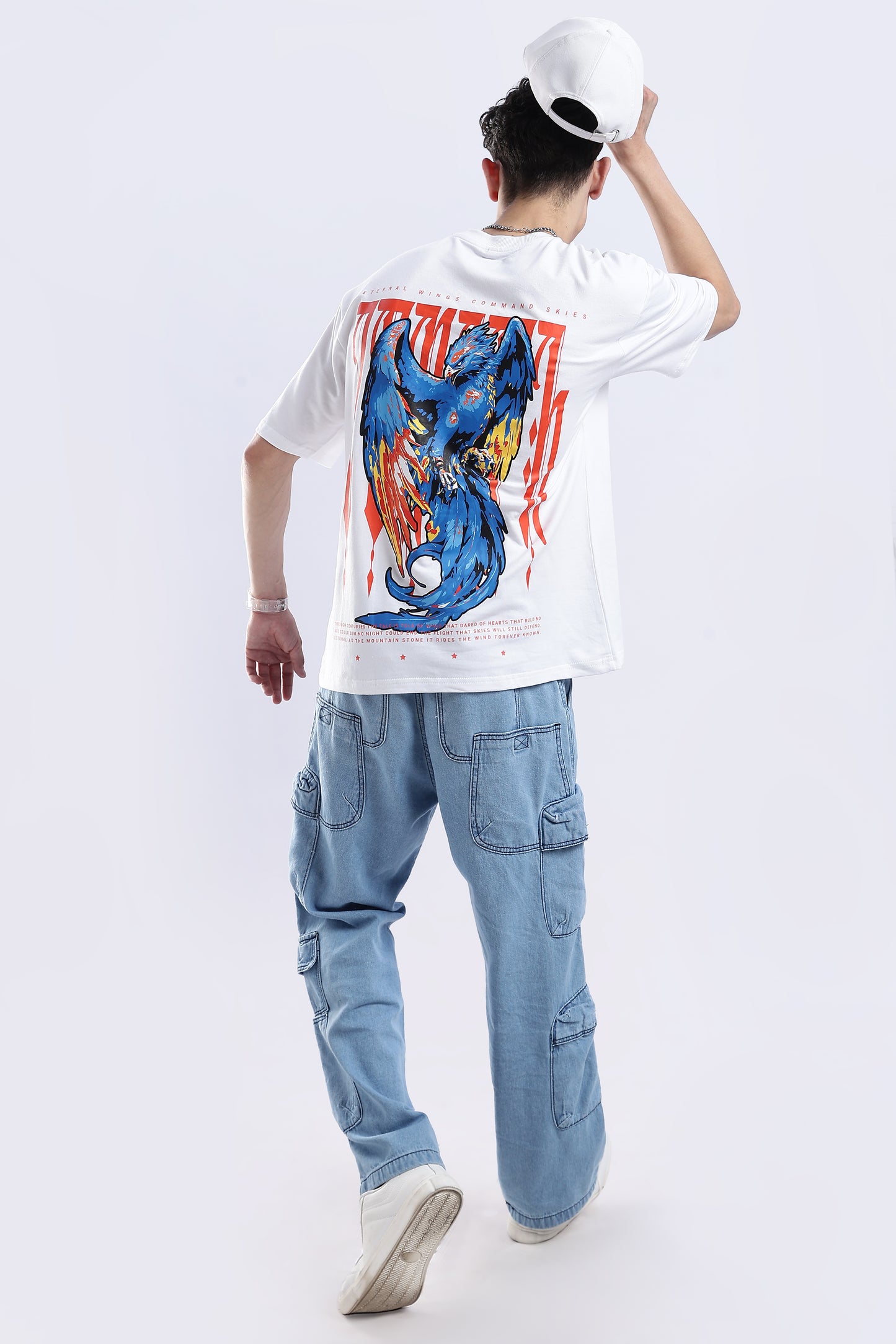 White Zenith Oversized Fit T-Shirt