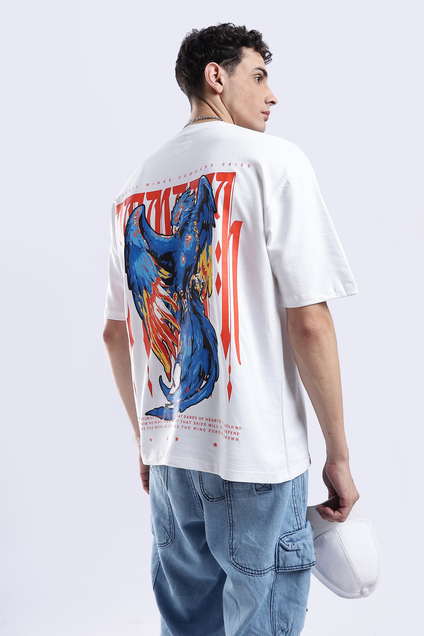 White Zenith Oversized Fit T-Shirt