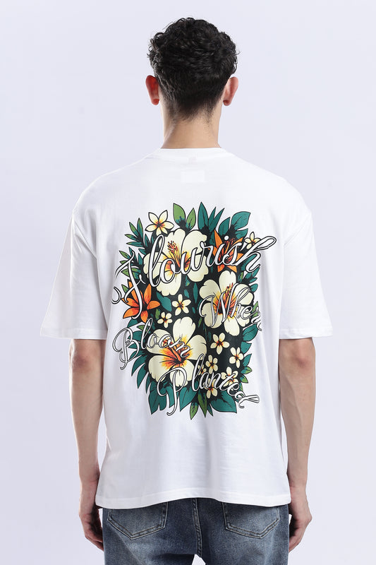 Flourish in Full Bloom with Our Verdant Bloom Oversized T-Shirt