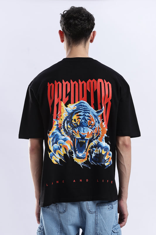BLACK PREDATOR-LION T-SHIRT