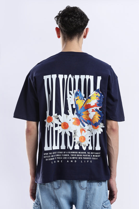 Navy Elysium Oversized Fit T-Shirt