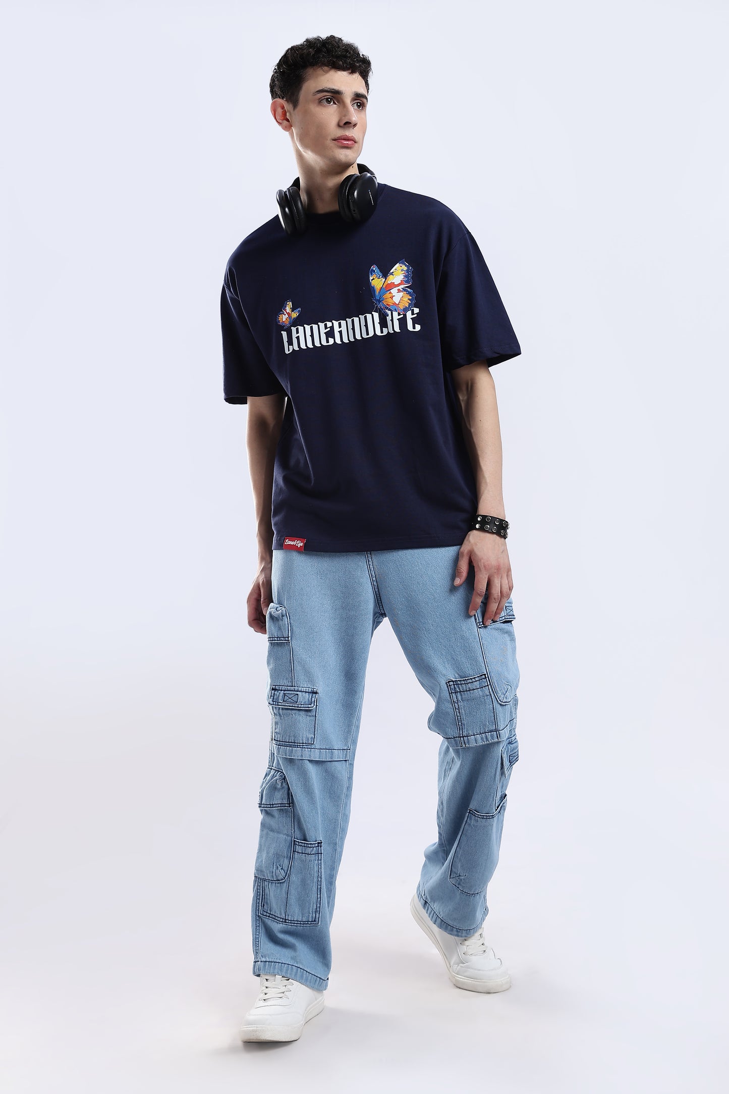 Navy Elysium Oversized Fit T-Shirt