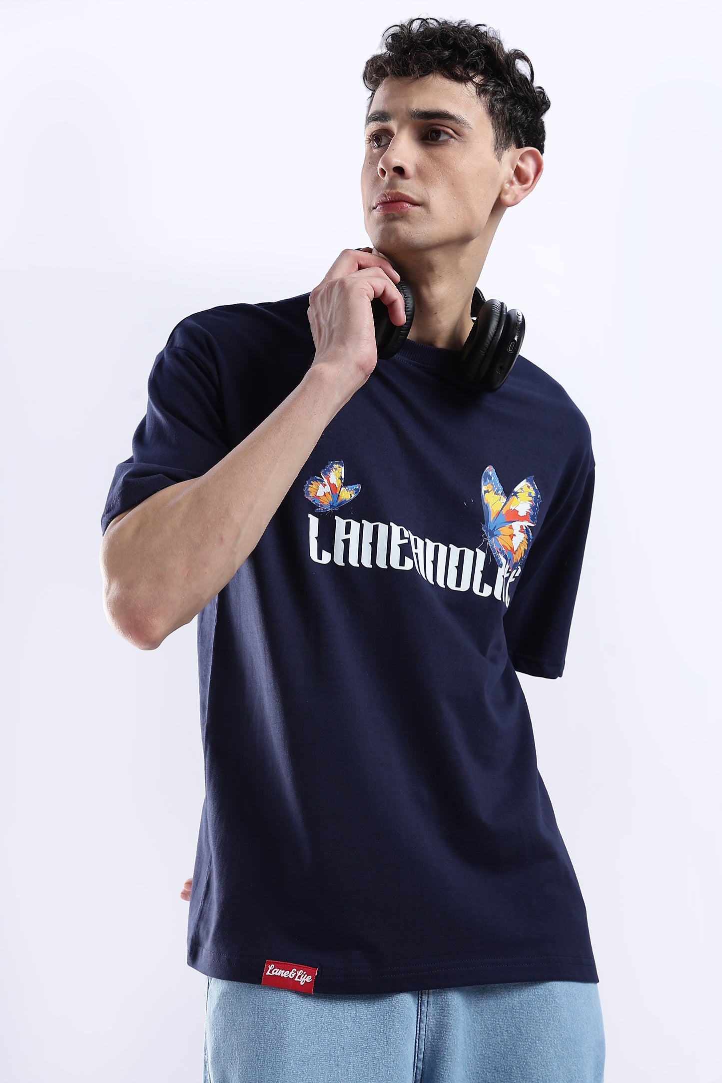 Navy Elysium Oversized Fit T-Shirt
