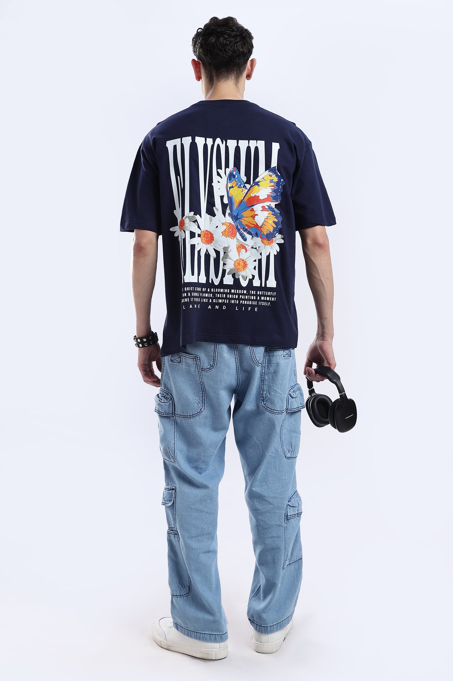Navy Elysium Oversized Fit T-Shirt