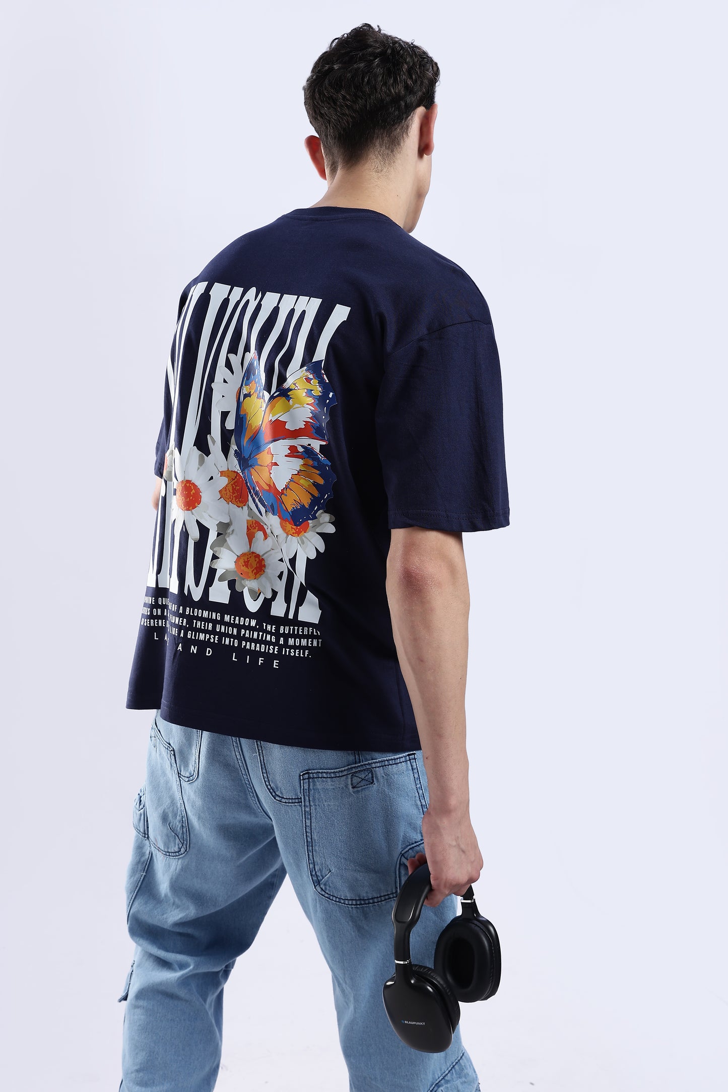 Navy Elysium Oversized Fit T-Shirt