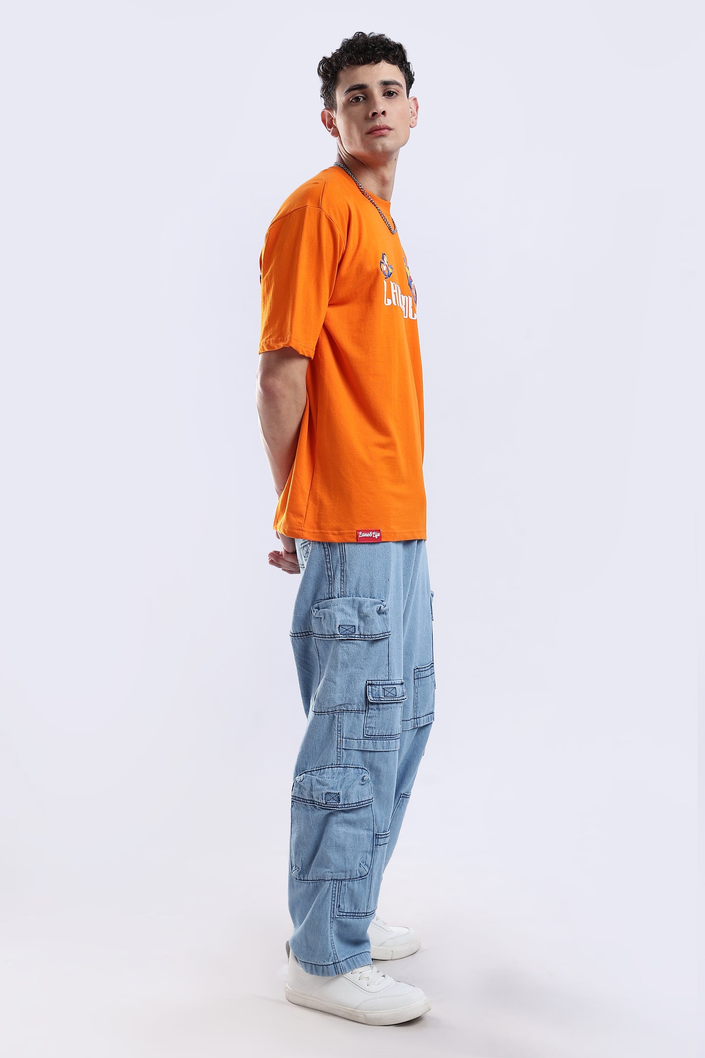 Orange Elysium Oversized Fit T-Shirt