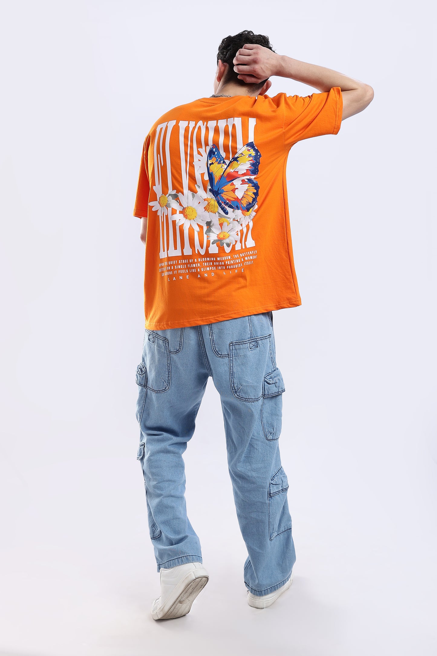 Orange Elysium Oversized Fit T-Shirt