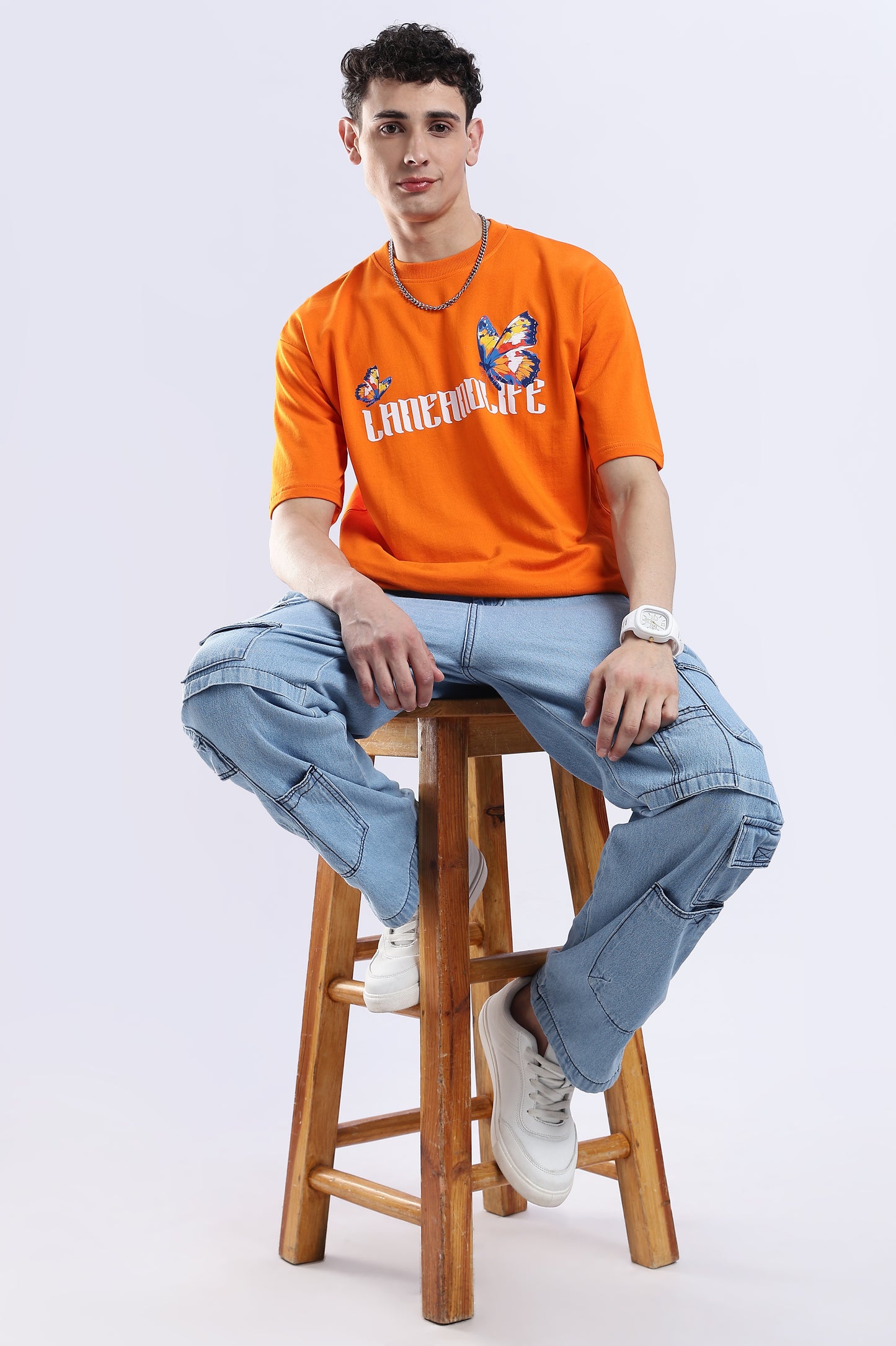 Orange Elysium Oversized Fit T-Shirt