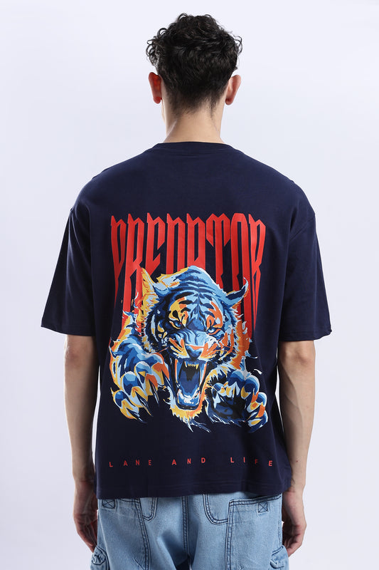 NAVY PREDATOR-LION T-SHIRT