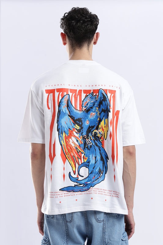 White Zenith Oversized Fit T-Shirt