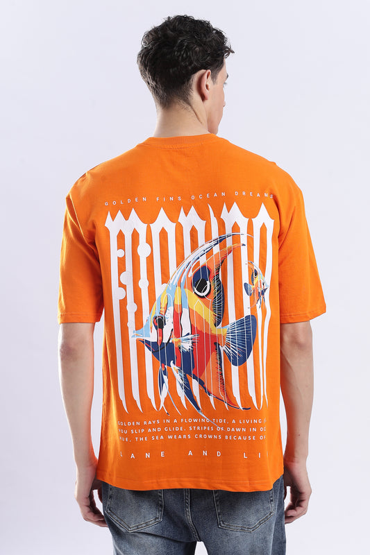 GOLDEN FINS OVERSIZED FIT T-SHIRT - OCEAN DREAMS